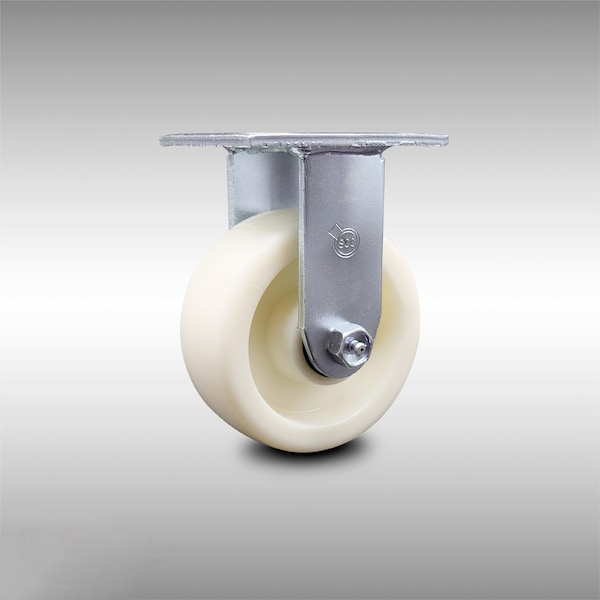 5 Inch Stainless Steel Nylon Wheel Rigid Caster with Ball Bearing